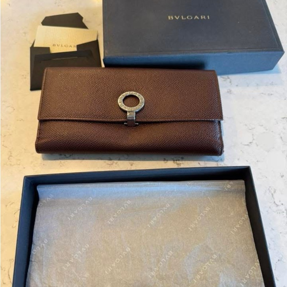 Bulgari Brown Leather Wallet
